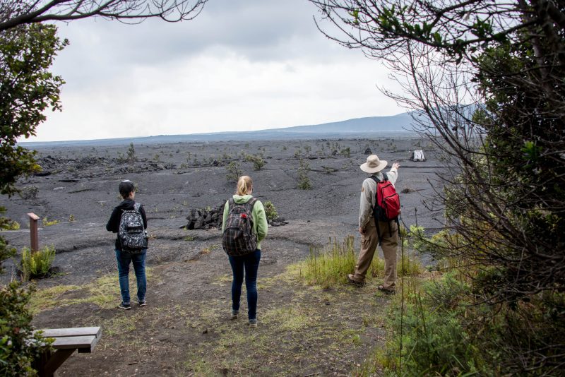 Looking out to the caldera floor